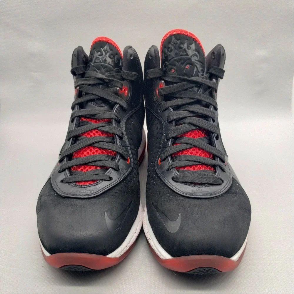 Nike LeBron 8 Bred Basketball Shoes Mens Size 11.5 Varsity Red Black White